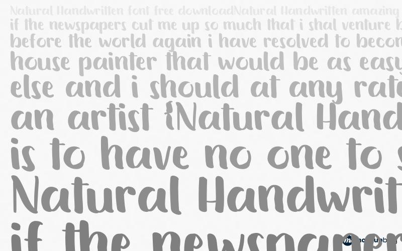 Natural Handwritten Font