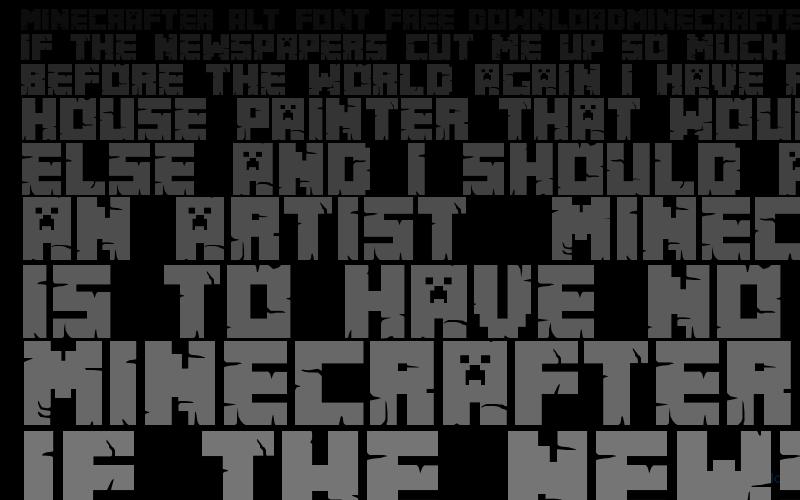 Minecrafter Alt Font