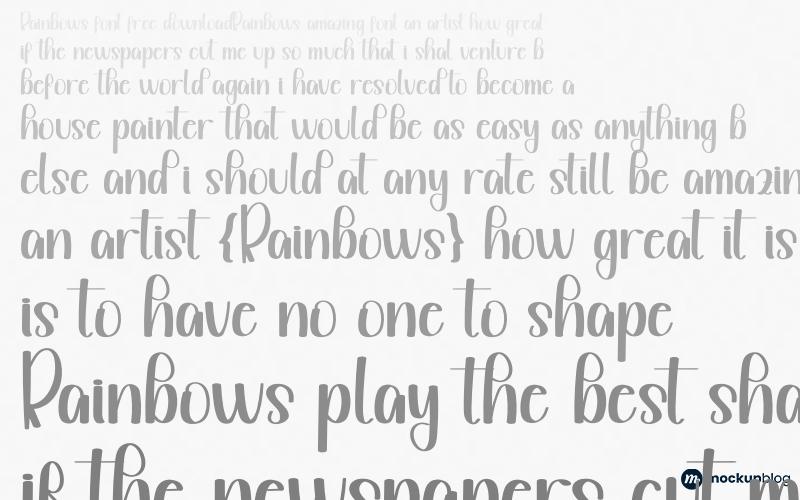 Rainbows Font