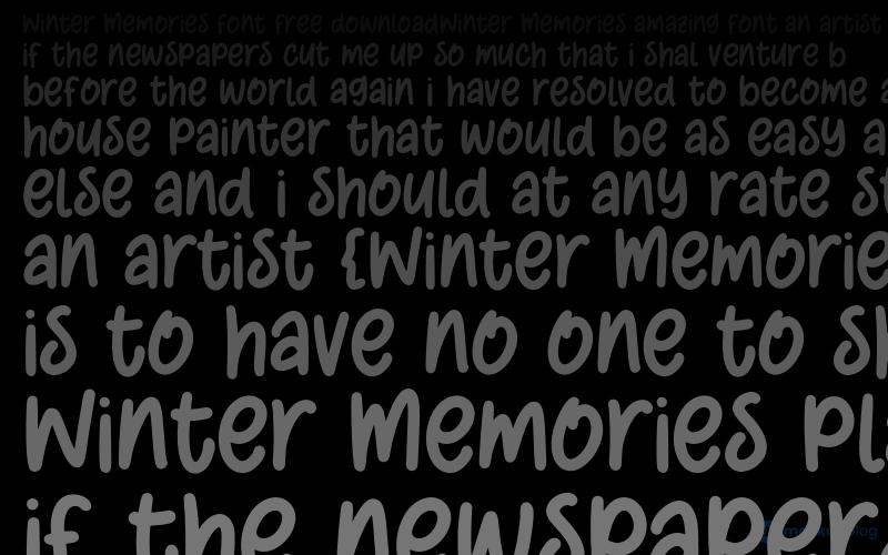 Winter Memories Font