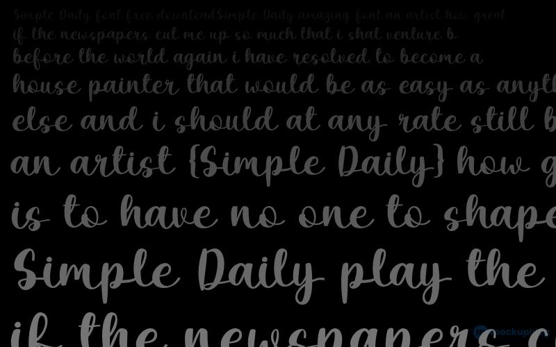 Simple Daily Font