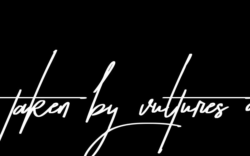 Taken by Vultures Alternates Schriftart