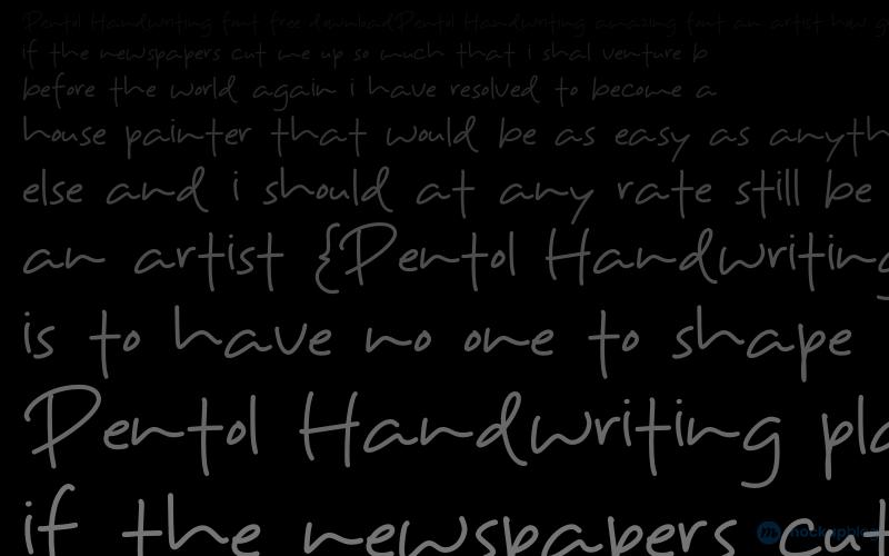 Pentol Handwriting Schriftart