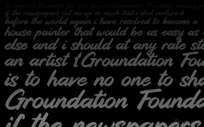 Groundation Foundation Font