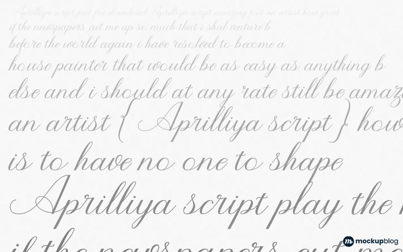 Fuente Aprilliya script