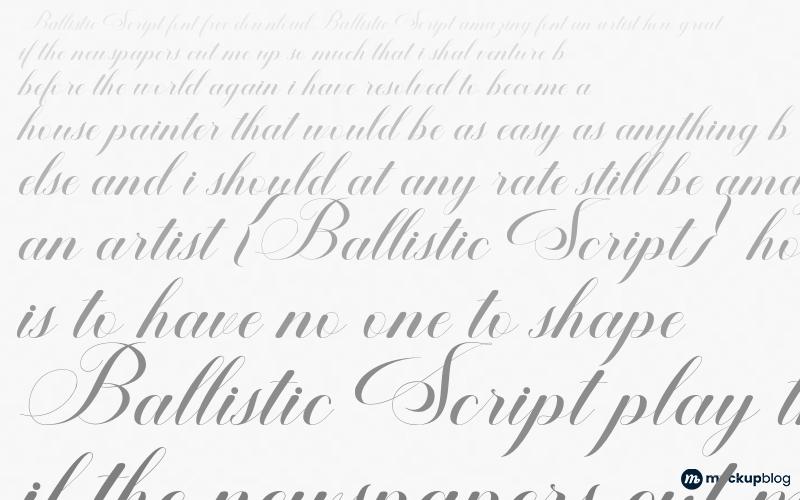 Ballistic Script Font