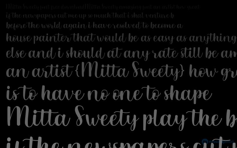 Mitta Sweety Schriftart