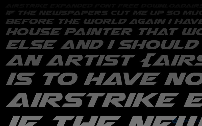 Airstrike Expanded Font