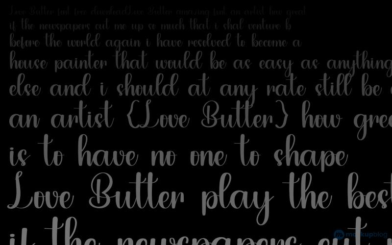 Love Butter Schriftart