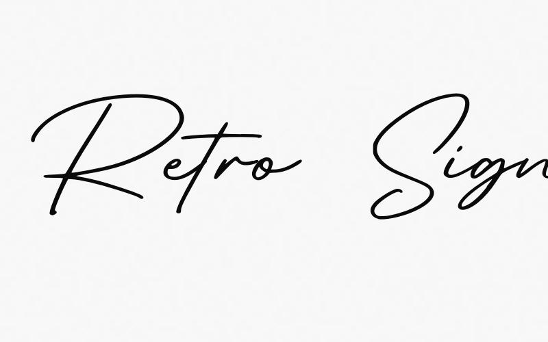 Retro Signature Font