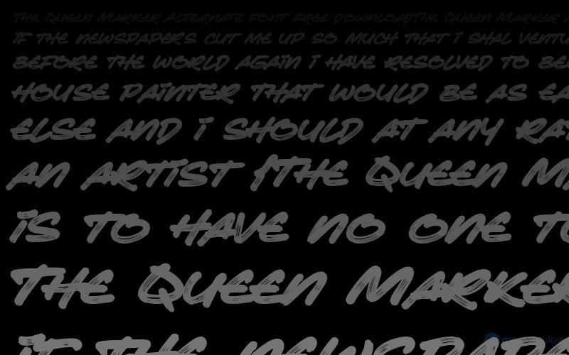 The Queen Marker Alternate Font