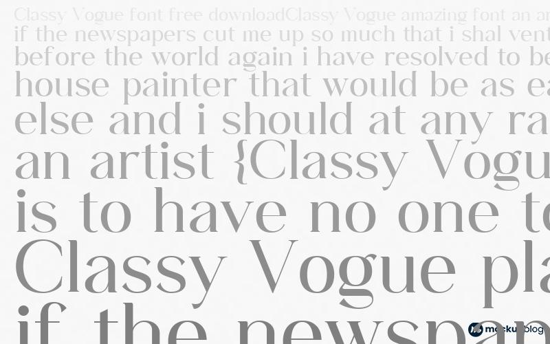 Classy Vogue Font