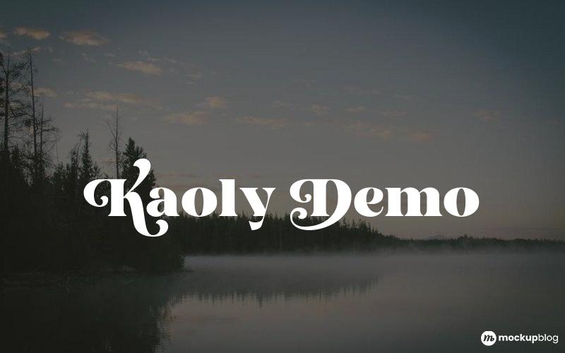 Kaoly Demo-Schriftart