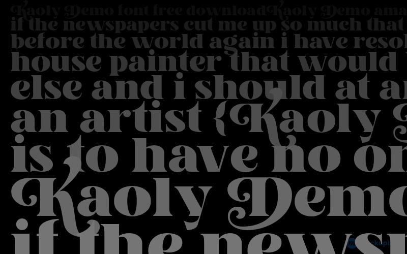 Kaoly Demo-Schriftart