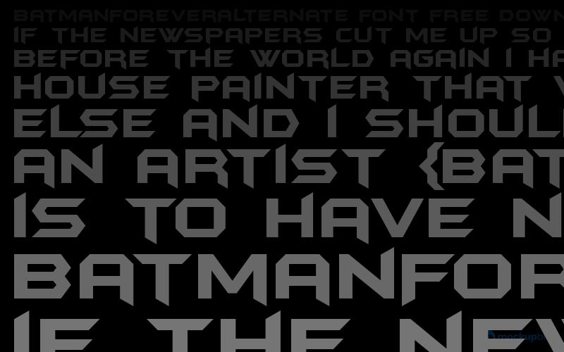 BatmanForeverAlternative Schriftart