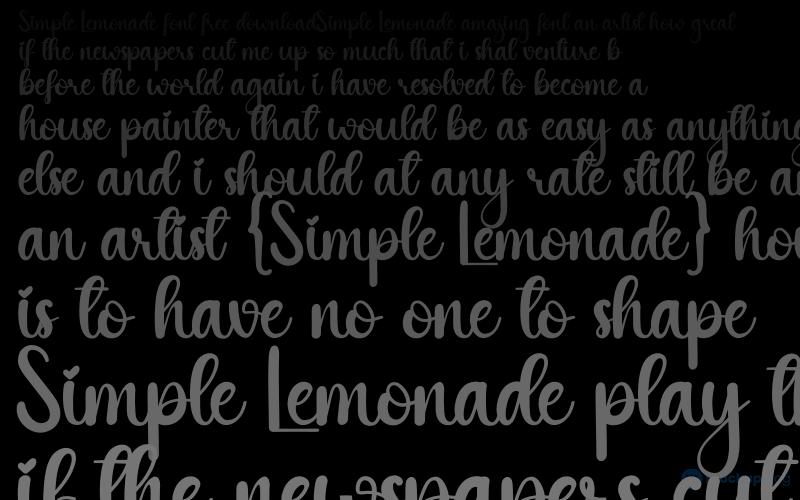 Simple Lemonade Font