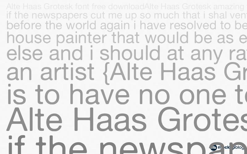 Alte Haas Grotesk Font