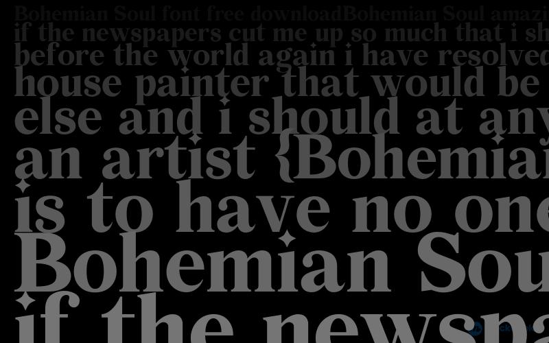 Bohemian Soul Schriftart