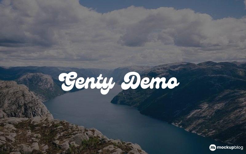 Genty Demo Font