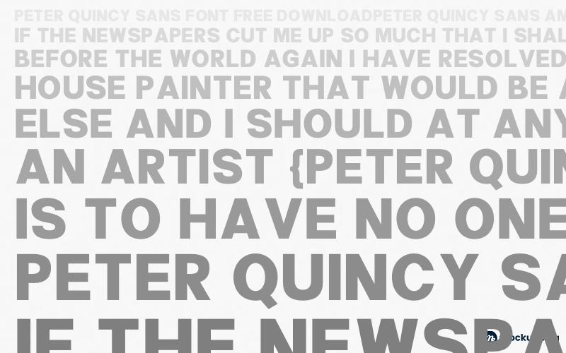 Peter Quincy Sans Schriftart