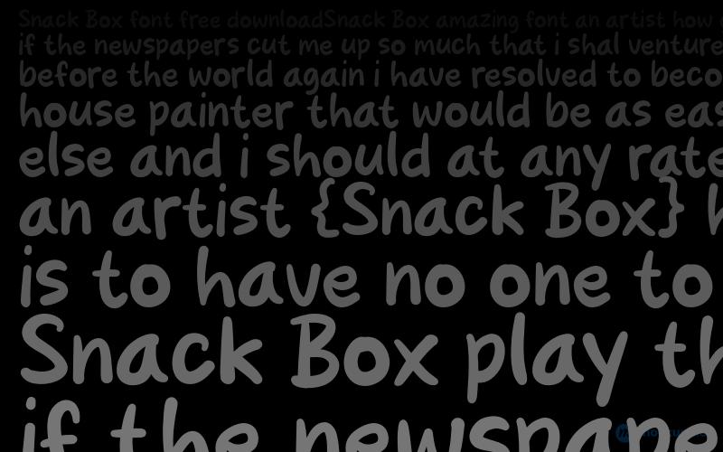 Snackbox-Schriftart