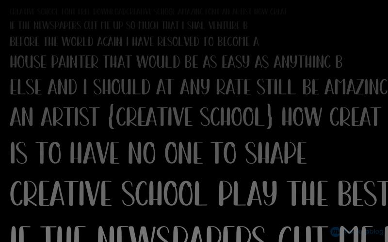 Creative School Font