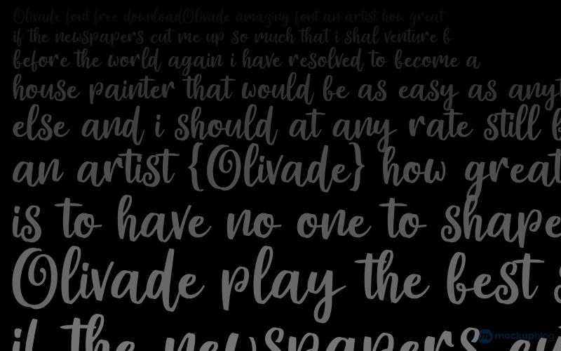 Schriftart Olivade