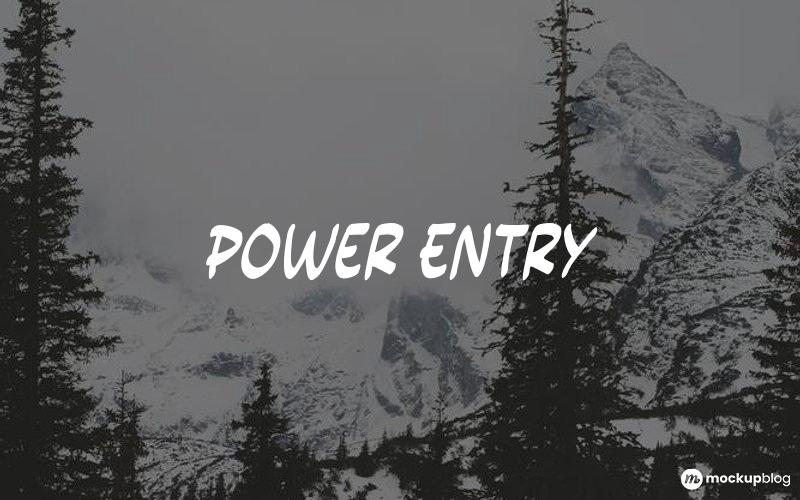 Schriftart Power Entry