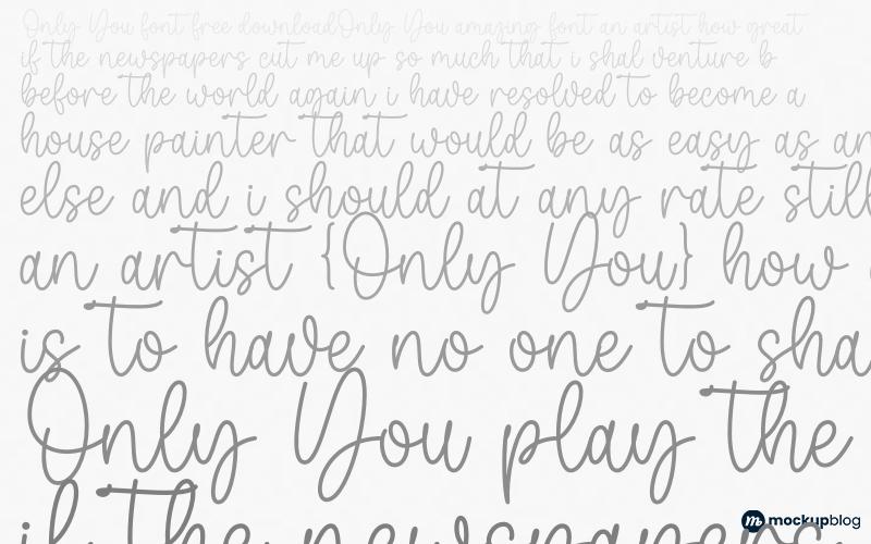 Only You Font