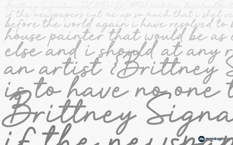 Brittney Signature DEMO! DEMO! Font