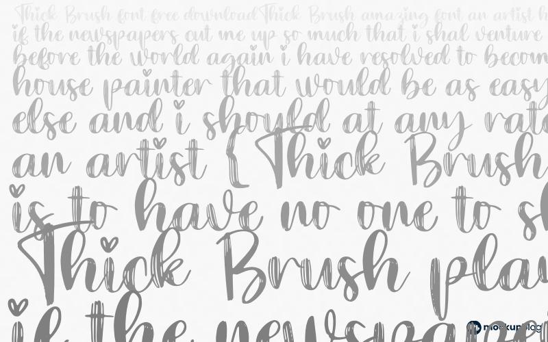 Thick Brush Font