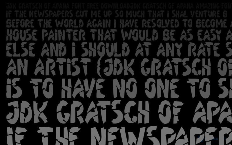 JDK Gratsch of Apana Schriftart