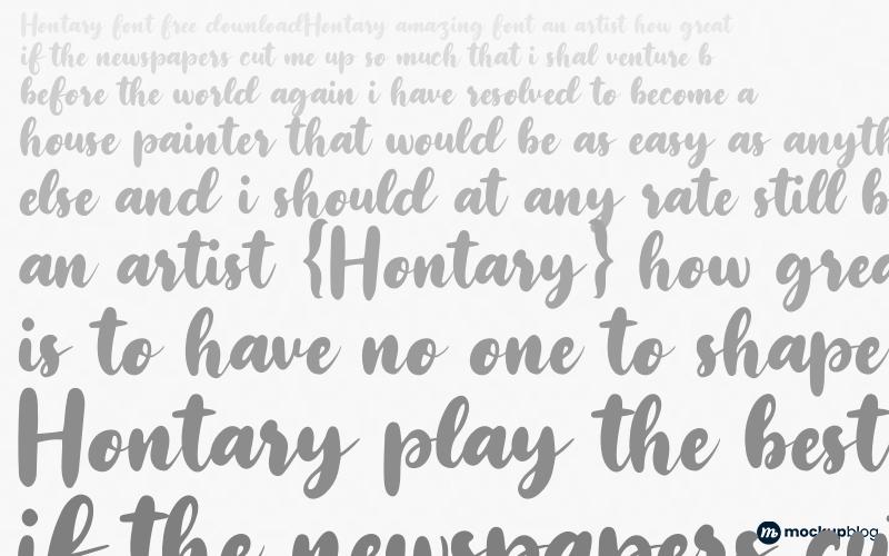 Hontary Schriftart