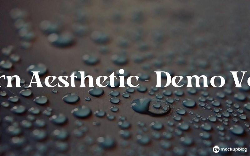 Modern Aesthetic – Demo Version Font