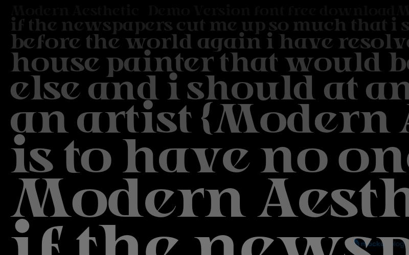 Modern Aesthetic – Demo Version Font