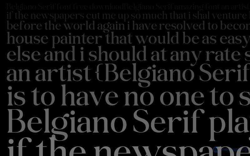 Belgiano Serif Yazı Tipi