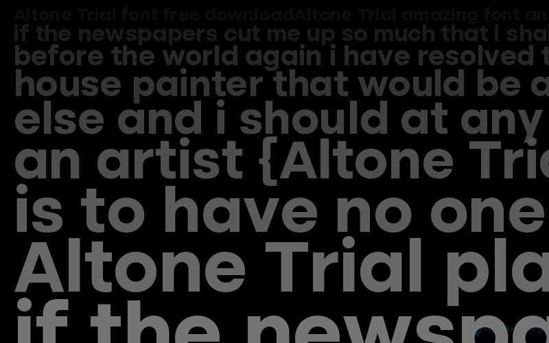 Altone Trial Font