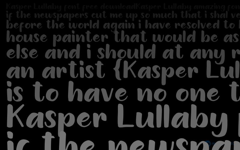 Kasper Lullaby Font