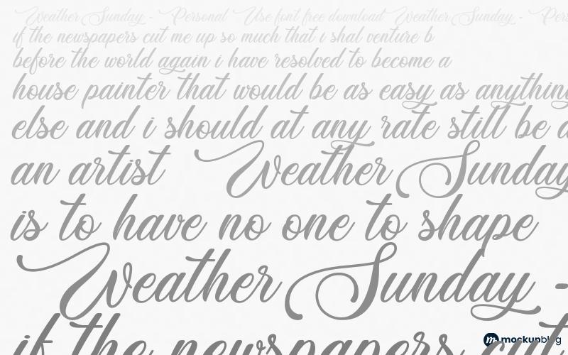 Wetter Sonntag – Schriftart für den persönlichen Gebrauch