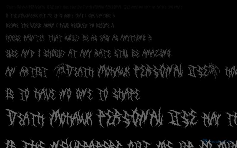 Death Mohawk PERSONAL USE Font