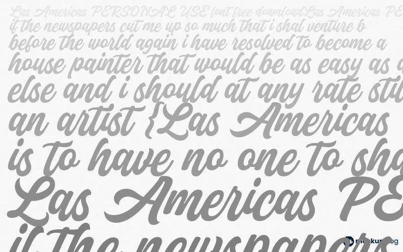 Las Americas PERSONAL USE Font