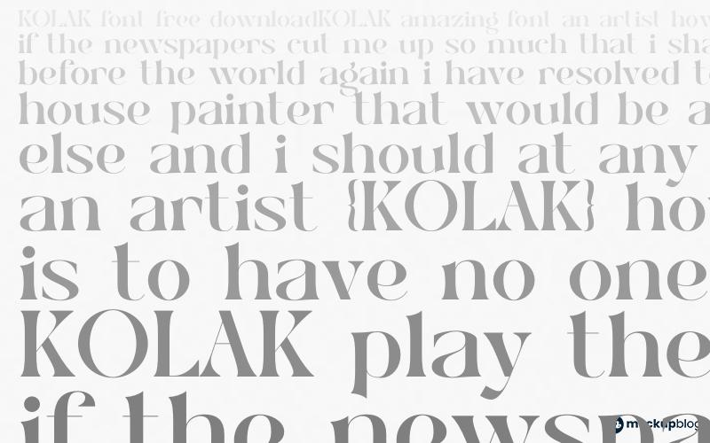 Schriftart KOLAK