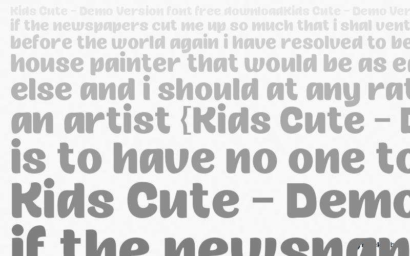 Kids Cute – Demo Version Font