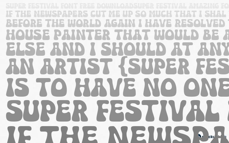 Super Festival Schriftart