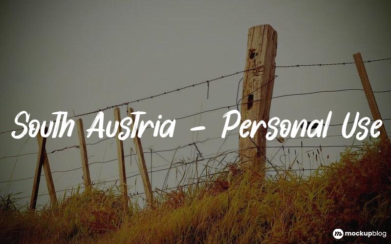 South Austria – Personal Use Font