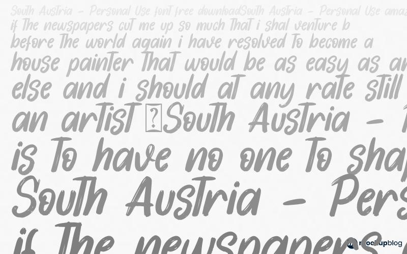 South Austria – Personal Use Font