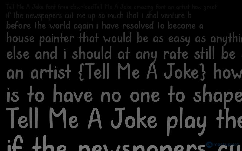 Tell Me A Joke Font