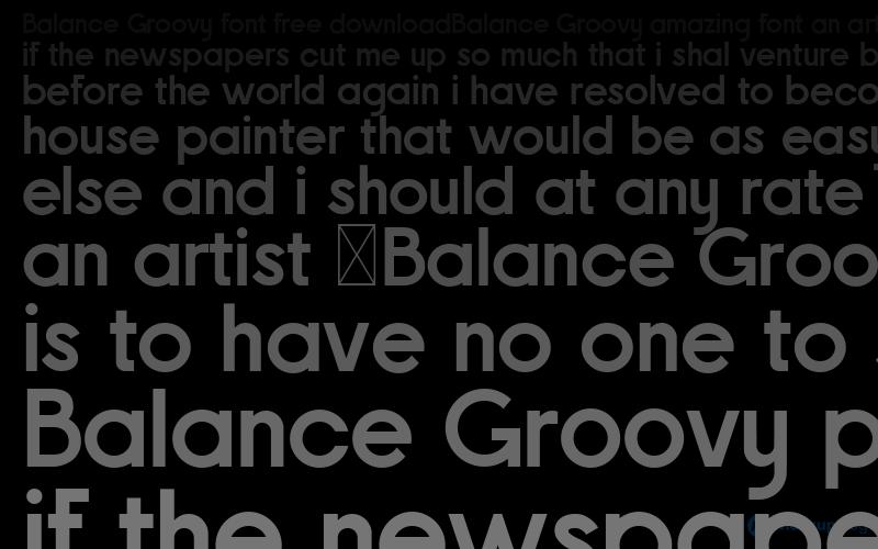 Balance Groovy Font