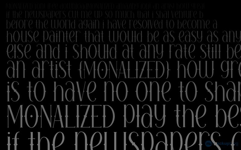 Schriftart MONALIZED