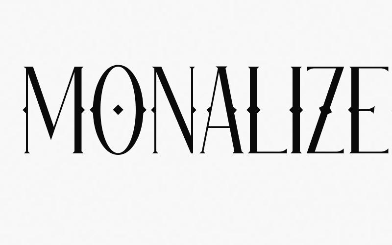 Schriftart MONALIZED